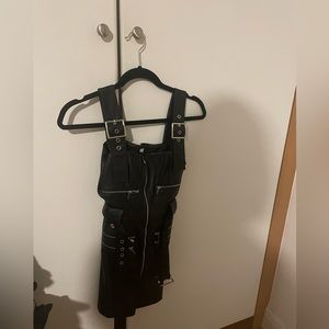 we wore what leather overalls